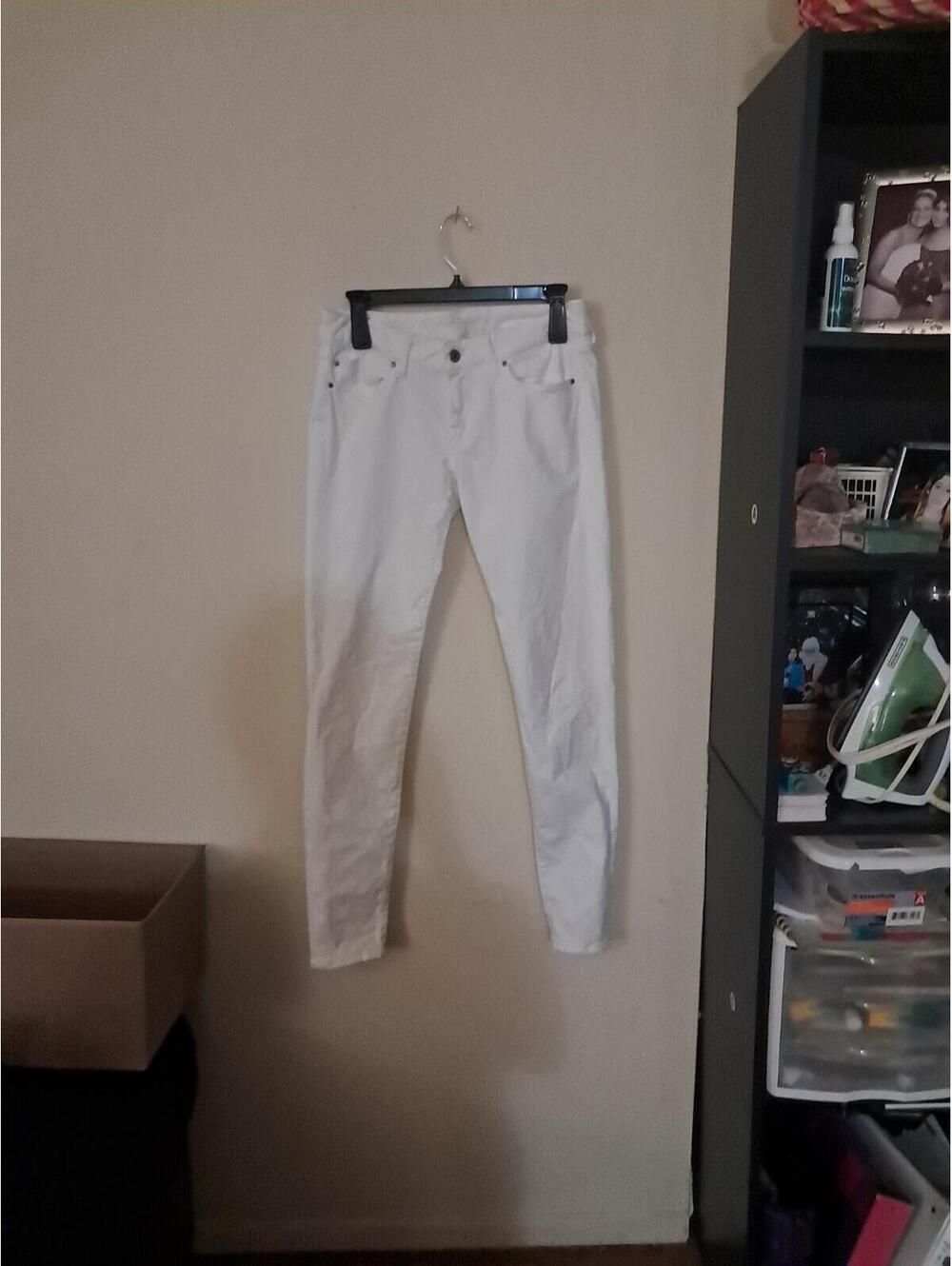 Pepe Jeans London women Mid Waist‎ Soho Skinny Jeans White 28 Waist Summertime